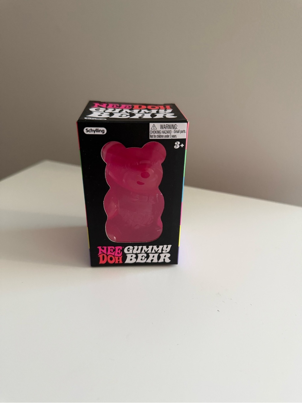 Schylling NeeDoh Gummy Bear Squishy PINK Authentic Brand New-Factory Sealed